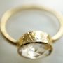 Bijoux - BAGUE PLAQUÉ OR "DROP" PIERRE DE LUNE - KARAWAN AUTHENTIC