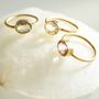 Jewelry - GOLD-PLATED RING\" DROP\” SMOKY QUARTZ - KARAWAN AUTHENTIC