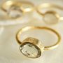 Jewelry - GOLD PLATED RING\" DROP\” LABRADORITE - KARAWAN AUTHENTIC