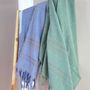 Bath towels - ORGANIC COTTON FOUTA - DOLCE - AZURINE Collection - KARAWAN AUTHENTIC