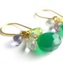 Bijoux - BOUCLES D'OREILLES "GRAPES" VERT ONYX - KARAWAN AUTHENTIC