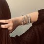 Bracelets - BRACELET 5 NOEUDS BLANCS - ARGENT ET ARGENT OXYDÉ - FAIT MAIN - HOMME & FEMME - KARAWAN AUTHENTIC