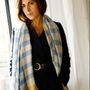 Scarves - LINEN, ORGANIC COTTON AND JUTE STOLE\" CHESS” - KARAWAN AUTHENTIC