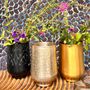 Decorative objects - ETCHED BLACK BRASS GLASS' ARABESK ' - KARAWAN AUTHENTIC