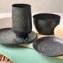 Decorative objects - BLACK BRASS TRAY ENGRAVED WITH 'ARABESK' - KARAWAN AUTHENTIC