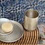 Objets de décoration - COUPELLE EN LAITON ARGENTÉ MARTELÉ ET GRAVÉ 'PALMYR' - KARAWAN AUTHENTIC