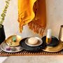Objets de décoration - COUPELLE EN LAITON ARGENTÉ MARTELÉ ET GRAVÉ 'PALMYR' - KARAWAN AUTHENTIC