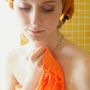 Bath towels - ORGANIC COTTON TOWEL - CURCUMA color - KARAWAN AUTHENTIC