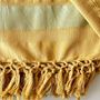 Serviettes de bain - FOUTA TISSÉE EN COTON BIOLOGIQUE - COLLECTION GARDEN - COULEUR SUNFLOWER - KARAWAN AUTHENTIC
