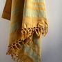Serviettes de bain - FOUTA TISSÉE EN COTON BIOLOGIQUE - COLLECTION GARDEN - COULEUR SUNFLOWER - KARAWAN AUTHENTIC