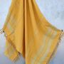 Serviettes de bain - FOUTA TISSÉE EN COTON BIOLOGIQUE - COLLECTION GARDEN - COULEUR SUNFLOWER - KARAWAN AUTHENTIC