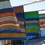 Serviettes de bain - FOUTA TISSÉE EN COTON BIOLOGIQUE - EBENE - couleur RED BLUE - KARAWAN AUTHENTIC