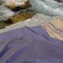 Serviettes de bain - FOUTA EN COTON BIOLOGIQUE - Collection SAND- Couleur SABLE & BLEU IMPERIAL - KARAWAN AUTHENTIC