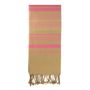 Bath towels - ORGANIC COTTON FOUTA - SAND Collection- Color SAND & INDIAN ROSE - KARAWAN AUTHENTIC