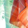 Serviettes de bain - FOUTA EN COTON BIOLOGIQUE - Collection HAMMAM- Couleur BLANC & CORAIL - KARAWAN AUTHENTIC