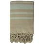 Bath towels - WOVEN ORGANIC COTTON FOUTA - GARDEN COLLECTION - EARTH COLOR - KARAWAN AUTHENTIC