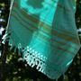 Serviettes de bain - FOUTA TISSÉE EN COTON BIOLOGIQUE - COLLECTION GARDEN - COULEUR TURKUAZ - KARAWAN AUTHENTIC