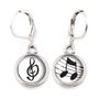 Jewelry - Sleepers earrings  Clé de Sol / Note de Musique - Silver - LES MINIS D'EMILIE