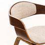 Kitchens furniture - Kingston Chair - Walnut and Fabric - VIBORR