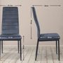 Chaises - Chaise Mayfair Velours - Gris clair - VIBORR