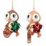 Other Christmas decorations - + BABY PENGUIN W/BOW&TAG ORN ASS/2 BRWN 8,5CM - GOODWILL M&G