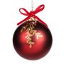 Autres décorations de Noël - GLSS PORC.MISLETOE/BOW BALL RD 10CM handm. - GOODWILL M&G