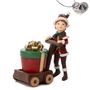 Other Christmas decorations - SANTA EXPRESS HELPER W/GIFT ON CART TT RD/GRN 17CM - GOODWILL M&G