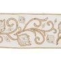 Other Christmas decorations - DUP.EMBR.LEAF SWIRL RIBBON CRM/GLD 10CM/5Y - GOODWILL M&G