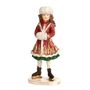 Christmas table settings - SKATING WINTER GIRL TT RD/GRN 18CM - GOODWILL M&G