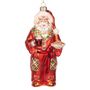 Ornaments - GLSS BEDTIME SANTA W/COOKIES ORN RD 16CM - GOODWILL M&G