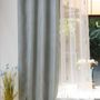 Curtains and window coverings - ALBA double curtain - Blue collar - Eyelet panel - 140 x 260 cm - 74% polyester 26% cotton - IPC DECO DELL'ARTE