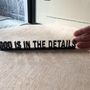 Decorative objects - God is in the Details 3D Architecture Quote - Decorative Tabletop Mies van der Rohe design lettering - BEAMALEVICH
