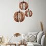 Suspensions - Suspension CINNIJA trio bois foncé - VASSARA LAMPS