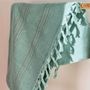 Bath towels - ORGANIC COTTON FOUTA - DOLCE COLLECTION - JADE COLOR - KARAWAN AUTHENTIC