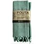Bath towels - ORGANIC COTTON FOUTA - DOLCE COLLECTION - JADE COLOR - KARAWAN AUTHENTIC
