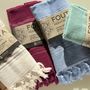 Serviettes de bain - FOUTA EN COTON BIOLOGIQUE - COLLECTION DOLCE - COULEUR MOONSTONE - KARAWAN AUTHENTIC