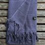 Serviettes de bain - FOUTA EN COTON BIOLOGIQUE - COLLECTION DOLCE - COULEUR ONYX - KARAWAN AUTHENTIC