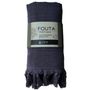 Serviettes de bain - FOUTA EN COTON BIOLOGIQUE - COLLECTION DOLCE - COULEUR ONYX - KARAWAN AUTHENTIC