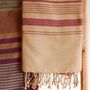Bath towels - ORGANIC COTTON FOUTA - SAND Collection - SAND & PLUM Color - KARAWAN AUTHENTIC