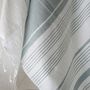 Serviettes de bain - FOUTA EN COTON BIOLOGIQUE - Collection WHITE SAND- Couleur BLANC & MIRAGE - KARAWAN AUTHENTIC