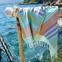 Bath towels - ORGANIC COTTON FOUTA - SUD Collection - AQUAMARINE Color - KARAWAN AUTHENTIC