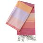 Serviettes de bain - FOUTA EN COTON BIOLOGIQUE - Collection SUD - Couleur AZALEE - KARAWAN AUTHENTIC