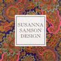 Textile and surface design - Vintage paper print 1980s couture Paisley - SUSANNA SAMSON  DESIGN