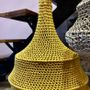 Other office supplies - CHANDLER lamp made of crocheted cotton thread Height 70 cm Height 70 cm Diameter 50 cm delivered with electric mount - ADELE VAHN