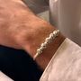 Bracelets - BRACELET 5 NOEUDS BLANCS - ARGENT ET ARGENT OXYDÉ - FAIT MAIN - HOMME & FEMME - KARAWAN AUTHENTIC