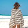 Serviettes de bain - Serviette de plage Delmor Fit beige sable 76x142 cm - GREEN PETITION
