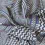 Throw blankets - Wool silk maxi scarf - kinetic - camel black - SOPHIE GUYOT SILKS