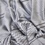 Throw blankets - Silk wool maxi scarf - kinetic - flour gray - SOPHIE GUYOT SILKS