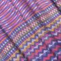 Accessoires de voyage - Écharpe midi coton soie – sismique zigzig - violet multicolore - SOPHIE GUYOT SILKS