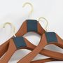 Walk-in closets - Hangers wrapped in leather, imitation leather, Alcantara or microfiber with 2 colors - MON CINTRE